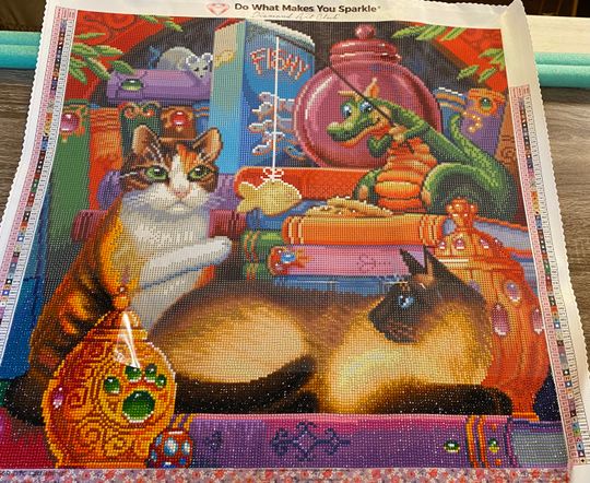ダイヤモンドアートクラブCatBookshelfRandal Spangler Cat Bookshelf – Diamond Art Club