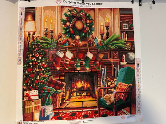Fireside Christmas Diamond Painting | Diamond Art Club™
