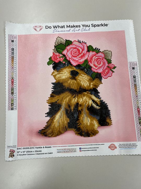 Yorkie & Roses – Diamond Art Club