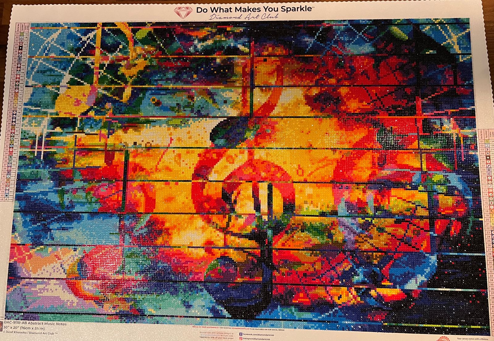 Abstract Music Notes – Diamond Art Club