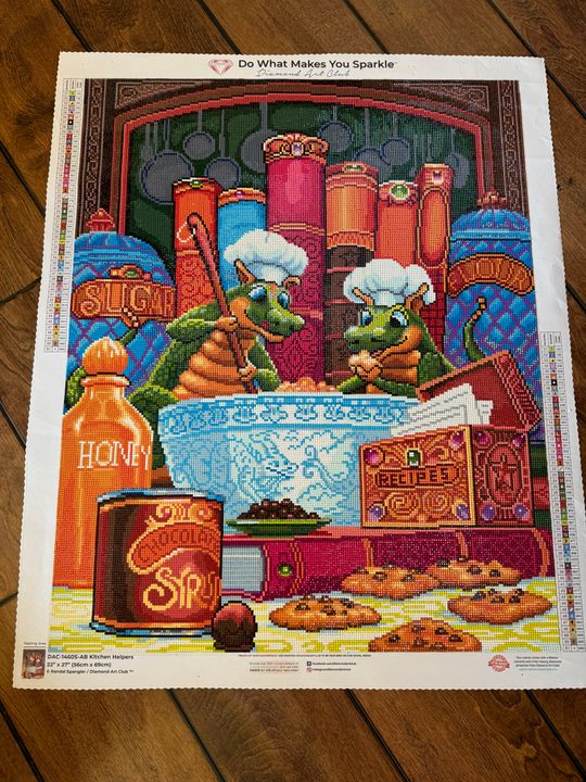 ダイヤモンドアートクラブCatBookshelfRandal Spangler Kitchen Helpers – Diamond Art Club