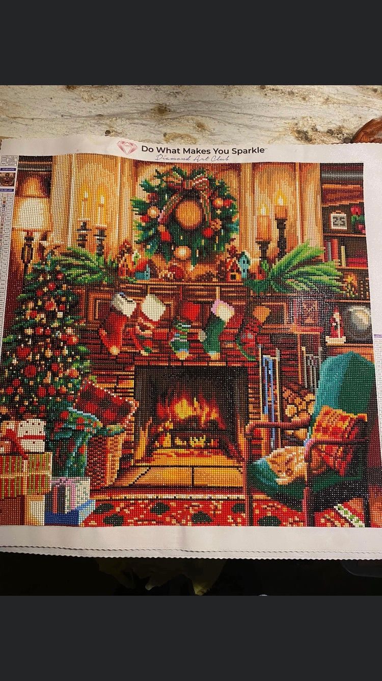 Fireside Christmas Diamond Painting Diamond Art Club™