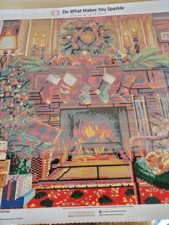 Fireside Christmas Diamond Painting | Diamond Art Club™