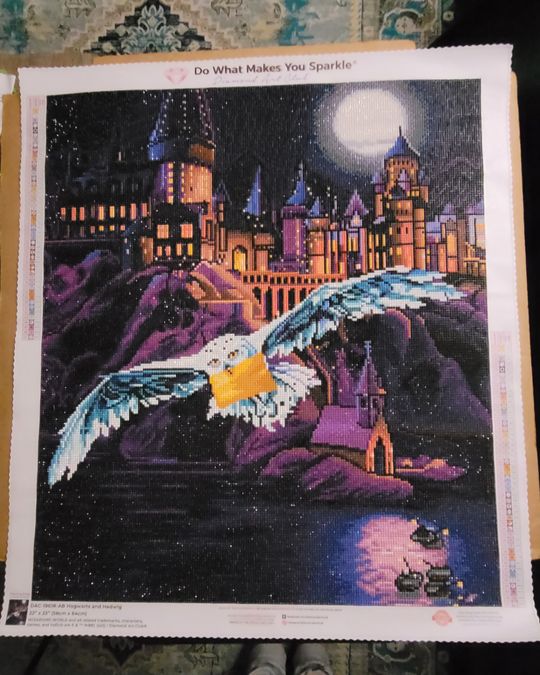 Hedwig Over Hogwarts Diamond Painting | Diamond Art Club®