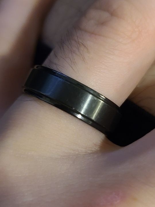 The Genius - Satin Black Zirconium Men's Wedding Ring Band - Manly Bands