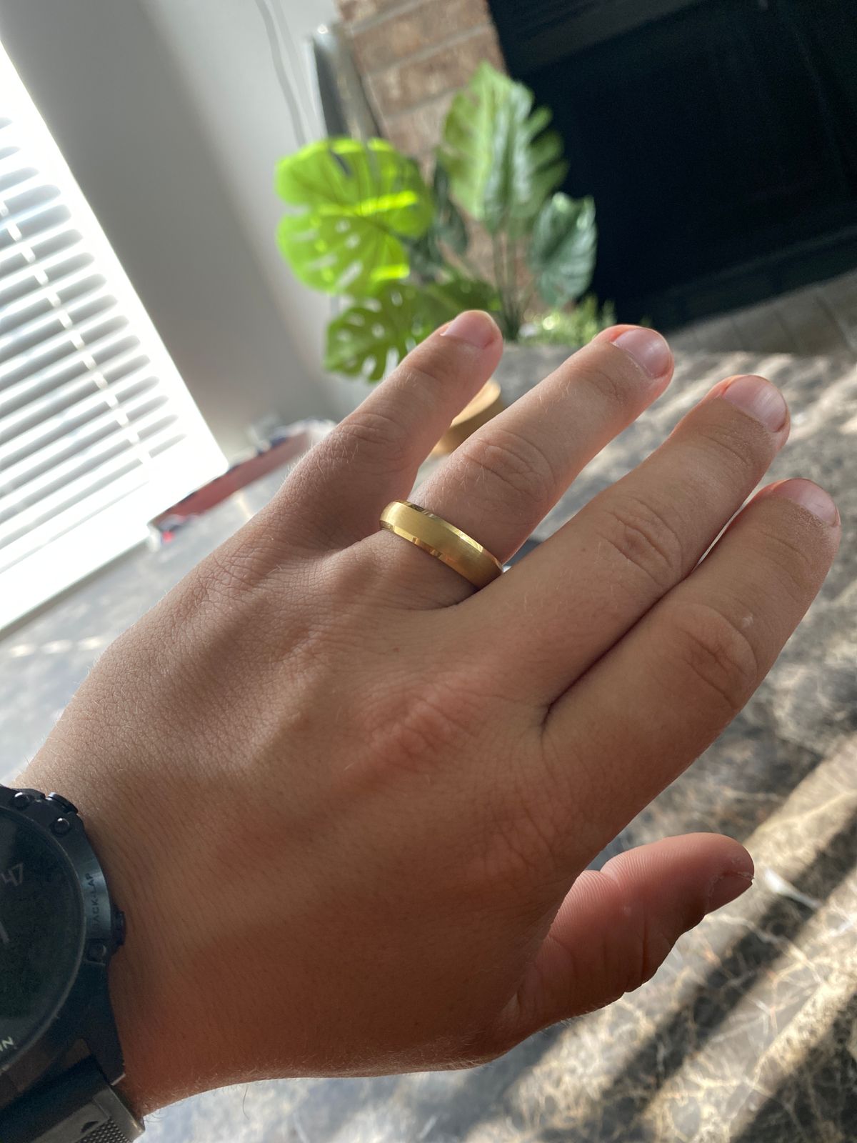 The CEO - Men's Gold Tungsten Wedding Ring | Manly Bands