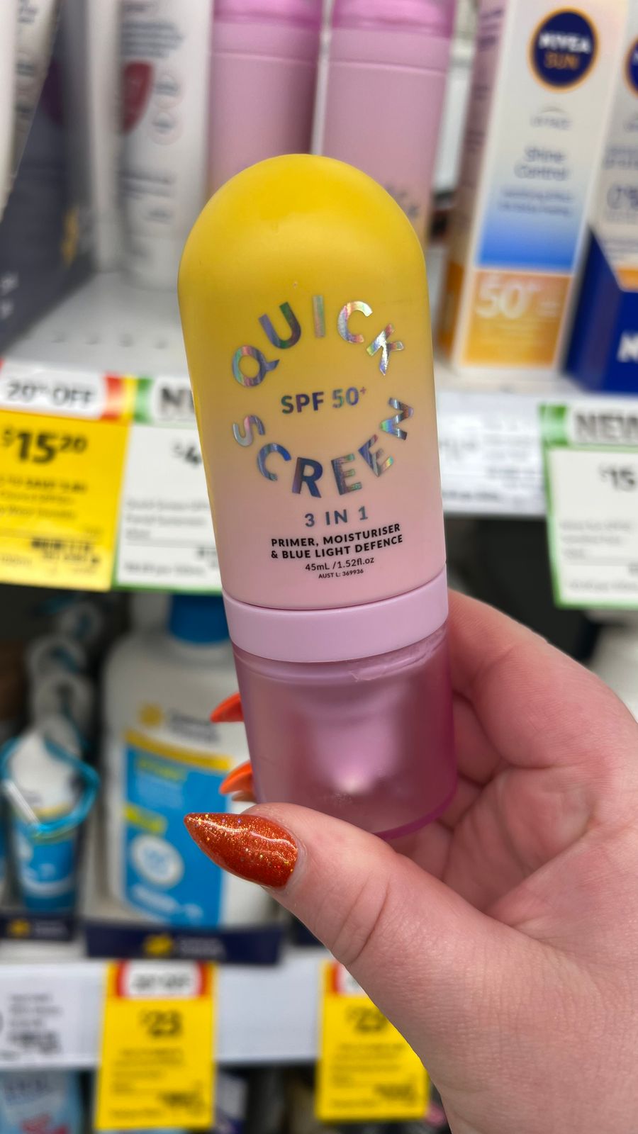The Quick Flick Quick Screen SPF 50+ Set Finishing Spray with Blue Light Defence