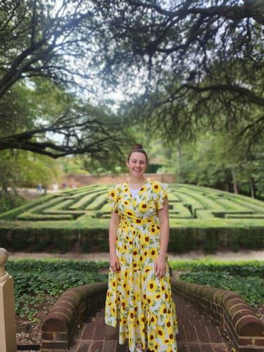 Trixie Dress With Tiered Skirt in Sunflower - Ivy City Co