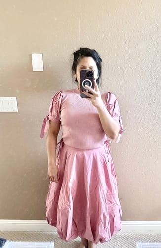 Clo Bubble Midi Skirt in Mauve - FINAL SALE – Ivy City Co
