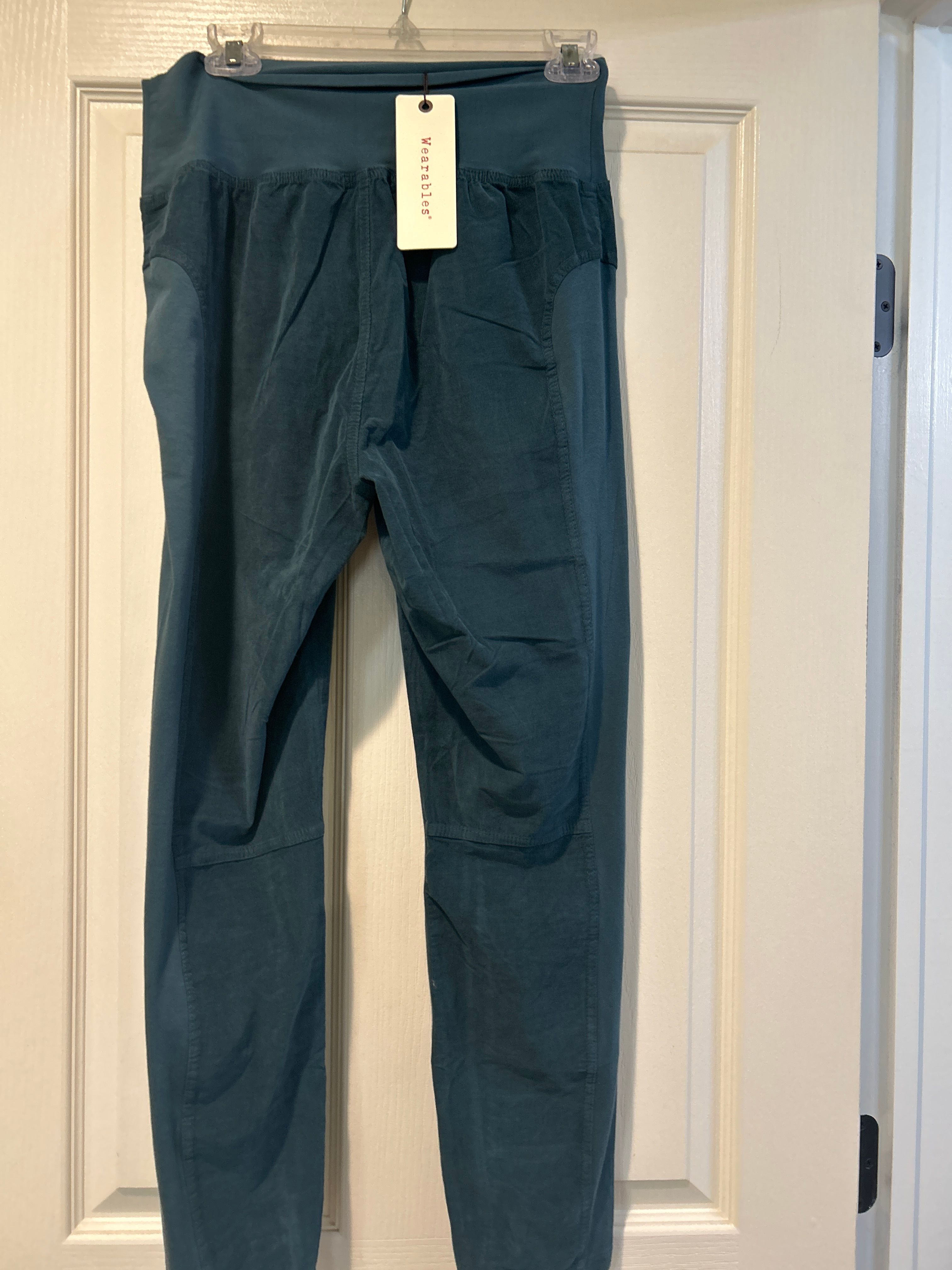 Cord Penny Legging in Distress Wash Java