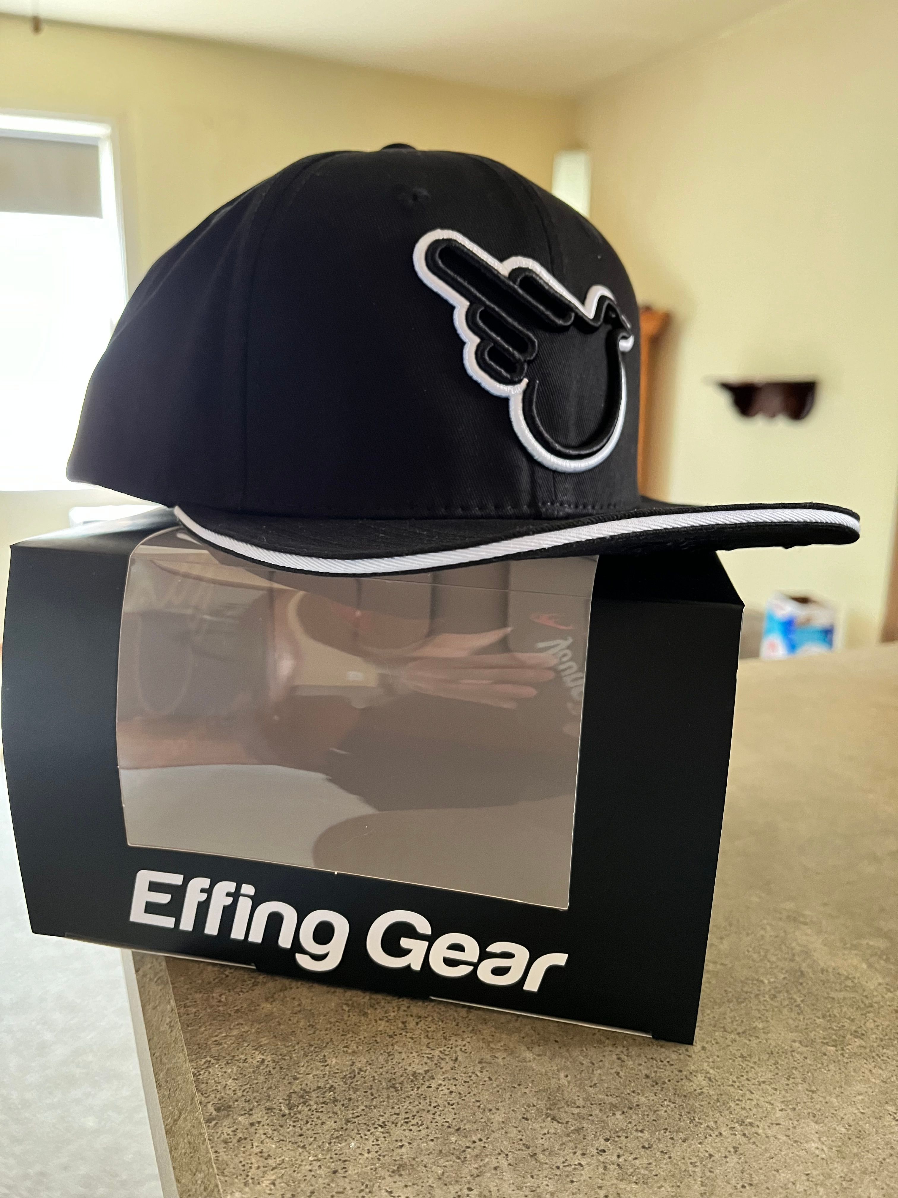 Snowbird Black And White Flat Bill Hat - Your New Effing