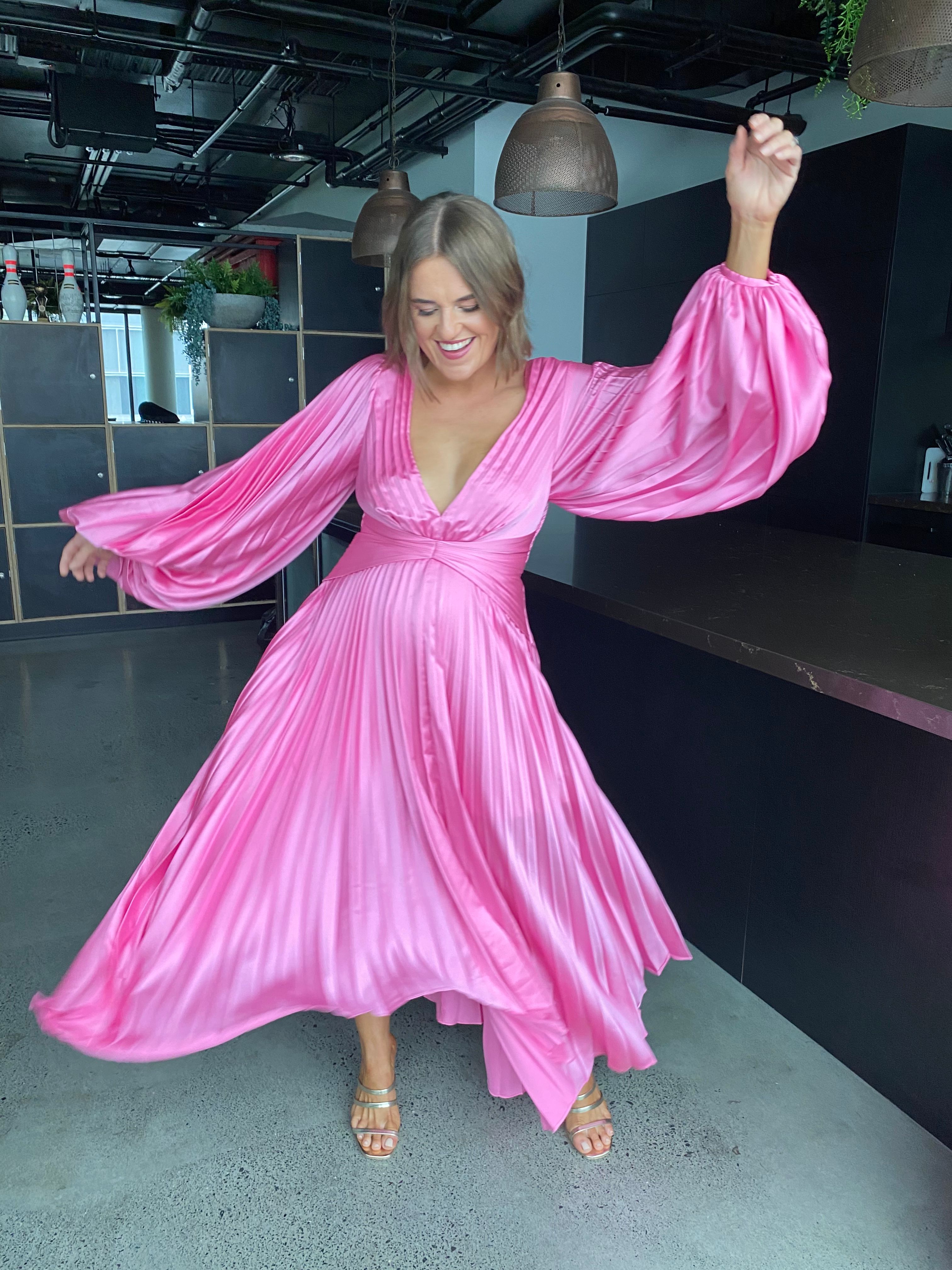 zurina off shoulder puff sleeve midi dress Red Velvet Puff Sleeve Zoi Midi Dress