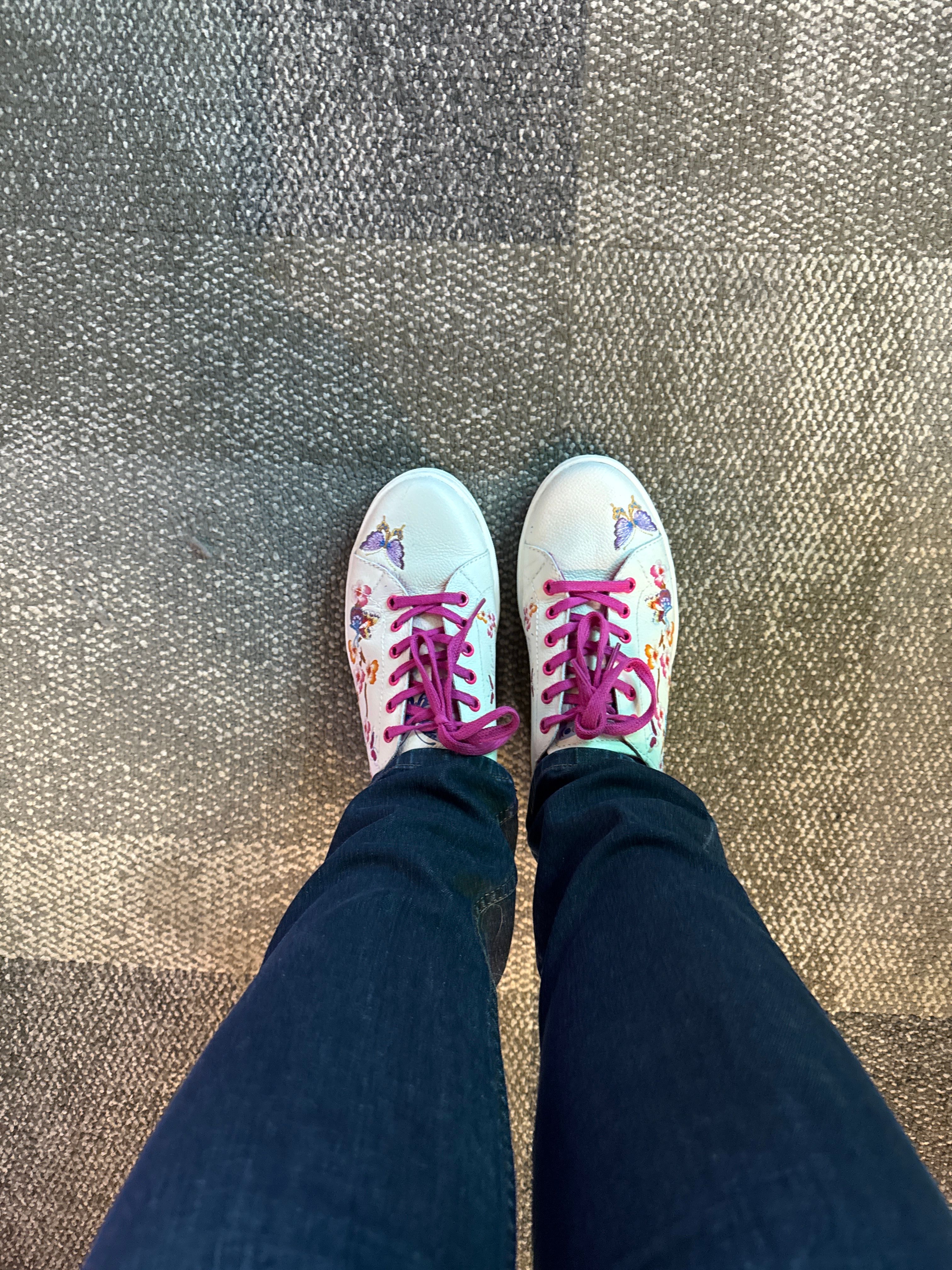 Sakura Embroidered Sneakers - Brighton