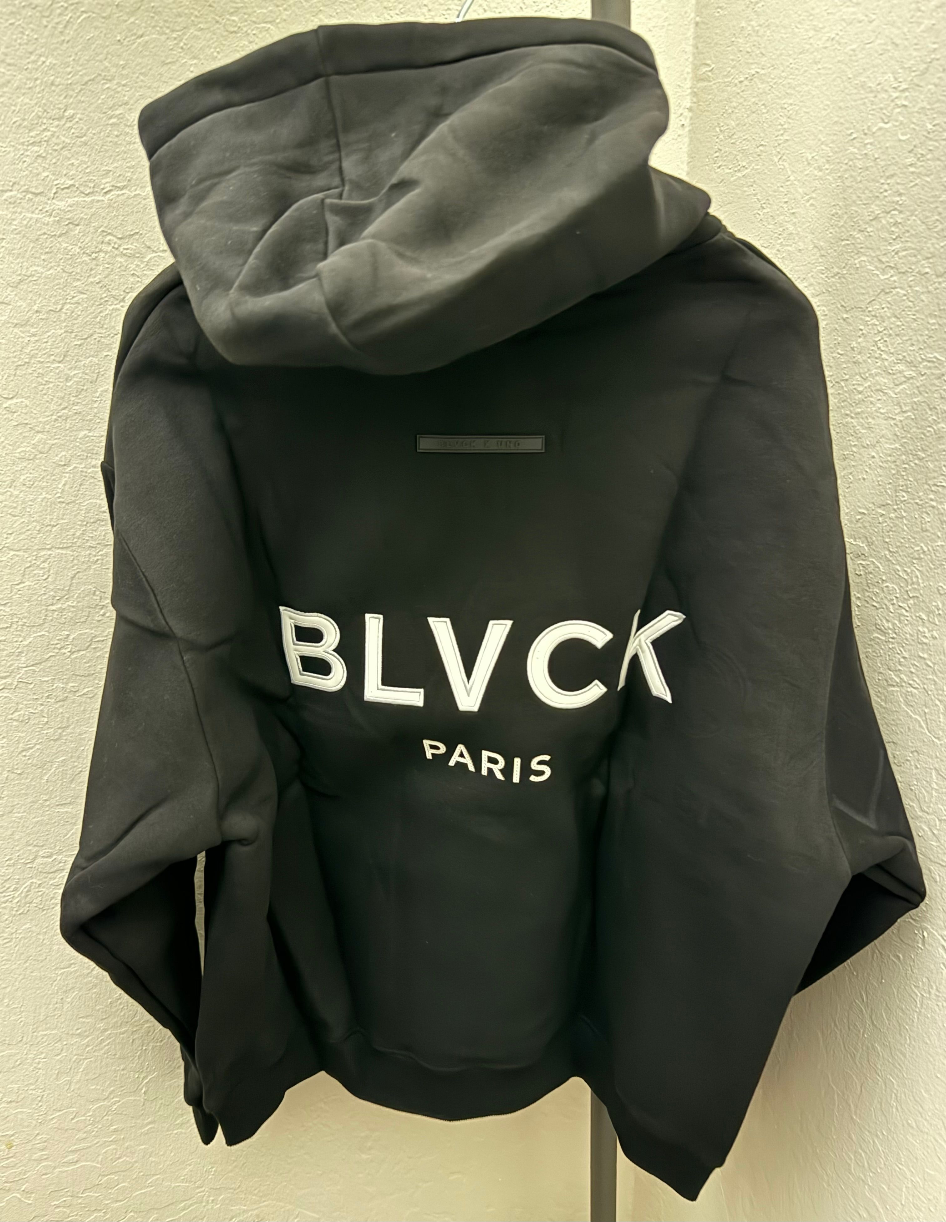 【 BLVCK PARIS 】 BLVCK × UNO コラボ ロゴ パーカー Blvck Paris x UNO | Oversized Back Cotton Hoodie