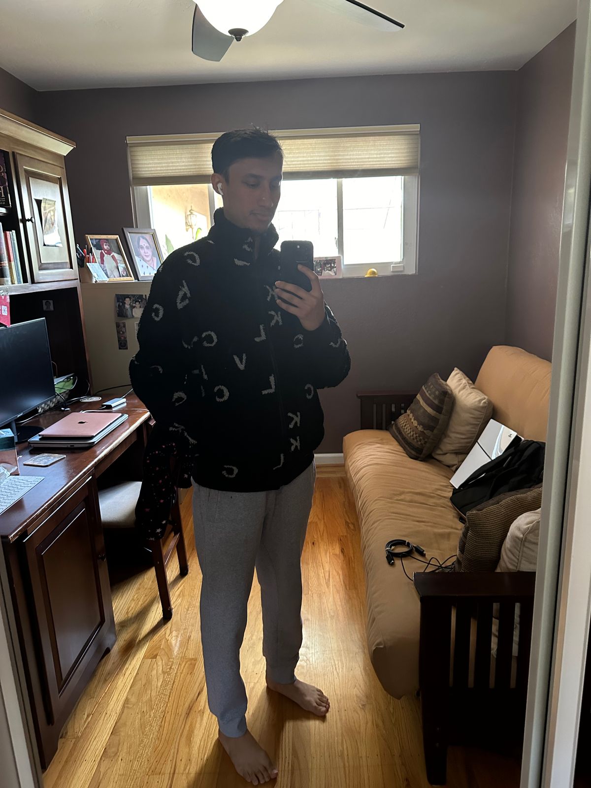 Blvck Paris | Black Fleece Jacket with monograms